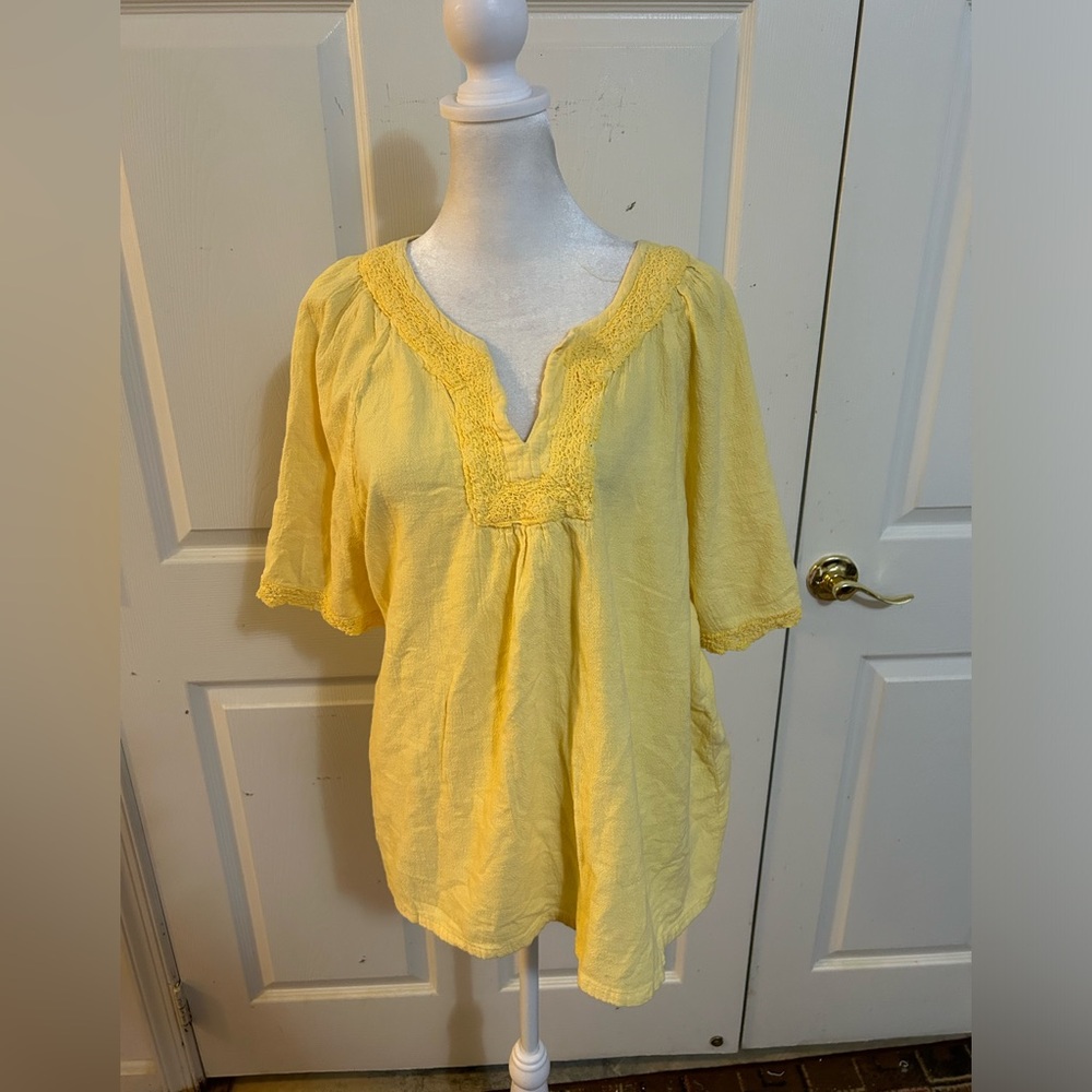 Dunes yellow boho blouse, Large